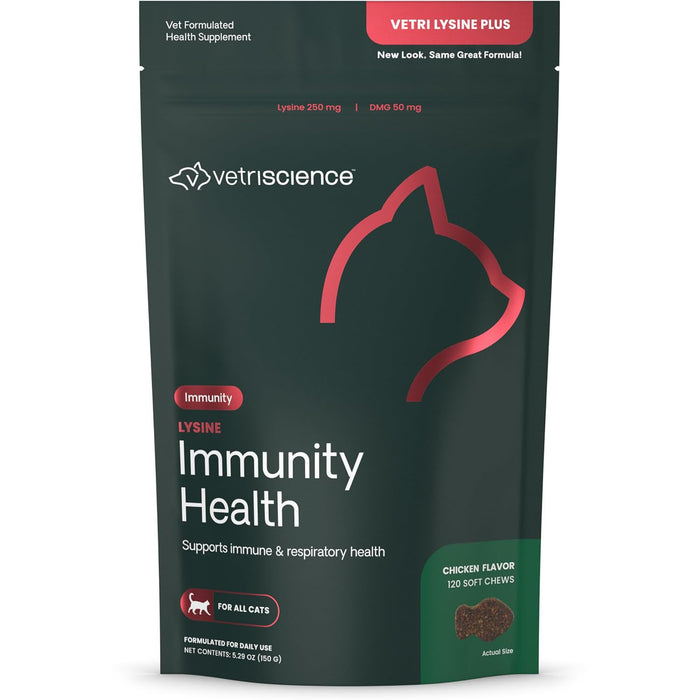 Vetri Lysine Plus para gatos, 120 comprimidos masticables del tamaño de un bocado