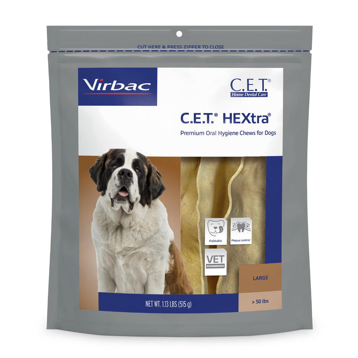 Masticables de higiene bucal Virbac CET HEXtra Premium para perros, 30 unidades