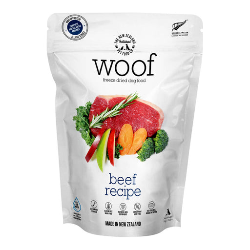 Woof Beef Freeze Dried Dog Food 2.2lb  