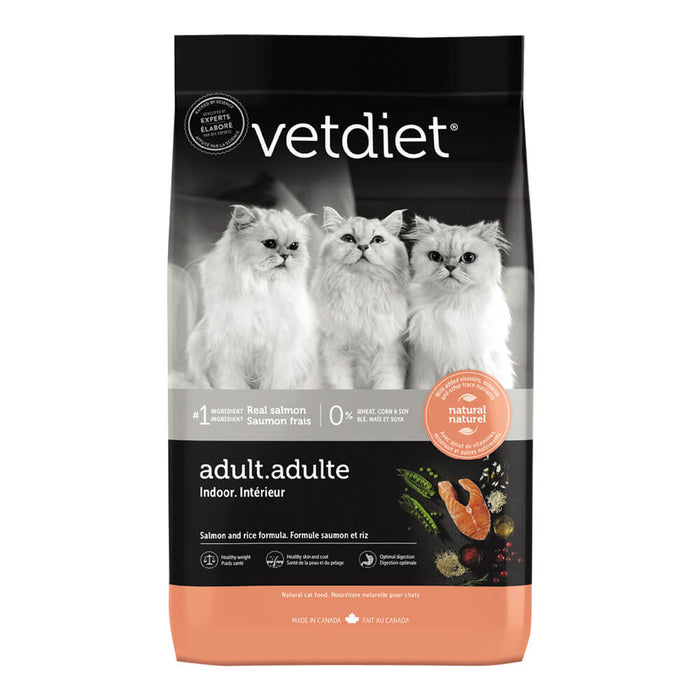 Vetdiet Salmon and Rice Dry Adult Indoor Cat Food 3.5 lb - 3.5lbs  