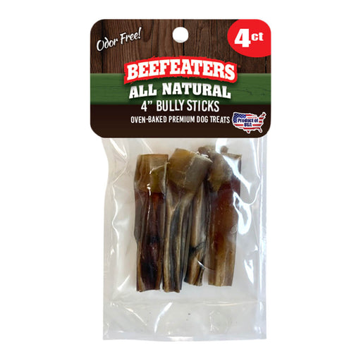 Beefeaters 4 Natural Bully Sticks, 4ct, 20pk  