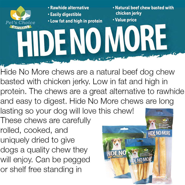 Pet's Choice Hide No More Dog Chews with Chicken - 9" - 10", 2 Count  