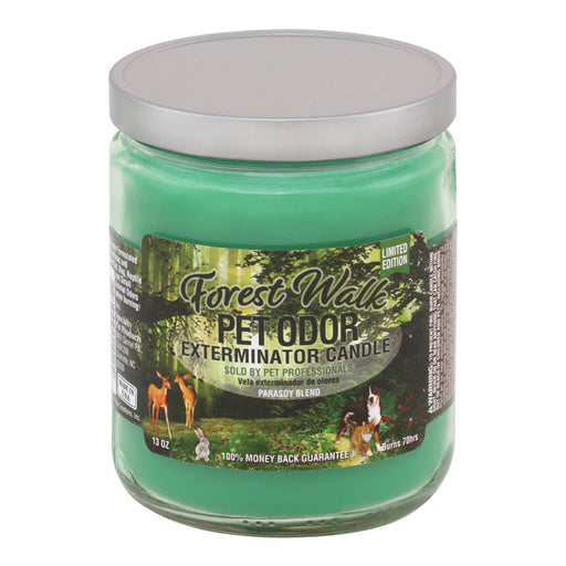 Pet Odor Exterminator Candle, Forest Walk, 13 oz Color Green