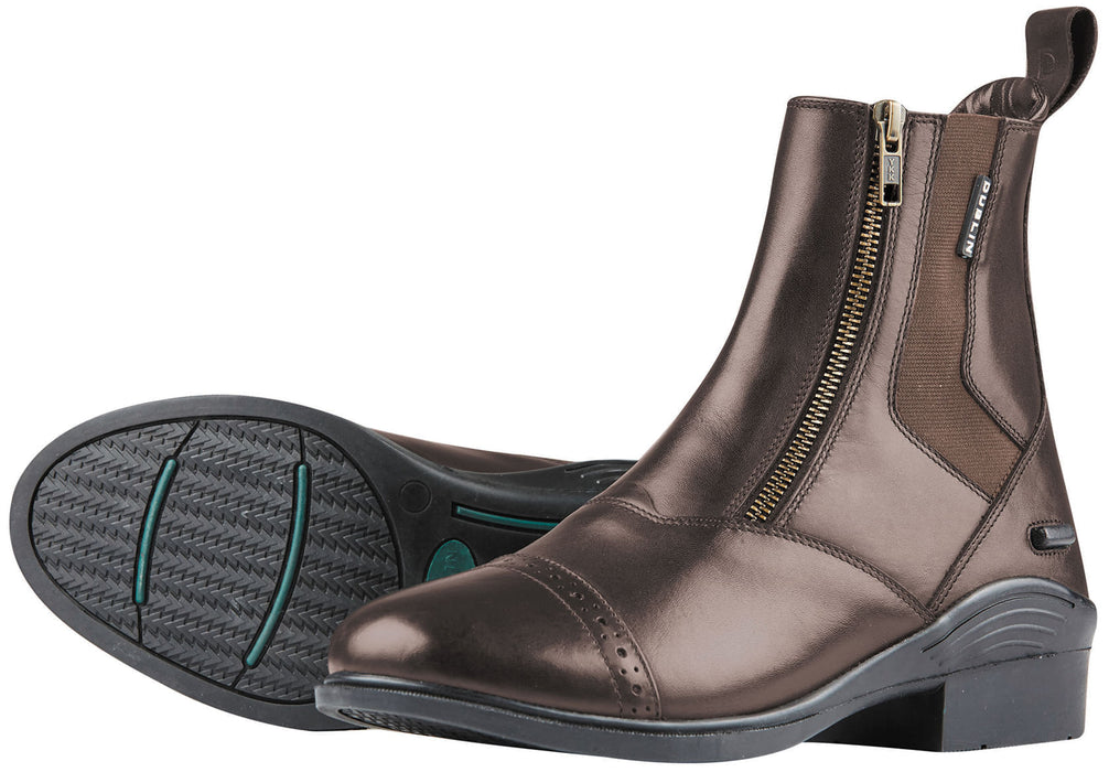 Dublin Evolution Double Zip Front Paddock Boots, Brown - 8.5  