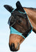 WeatherBeeta ComFITec Fine Mesh Fly Mask with Ears - Black/Turquoise Warmblood/Oversized 