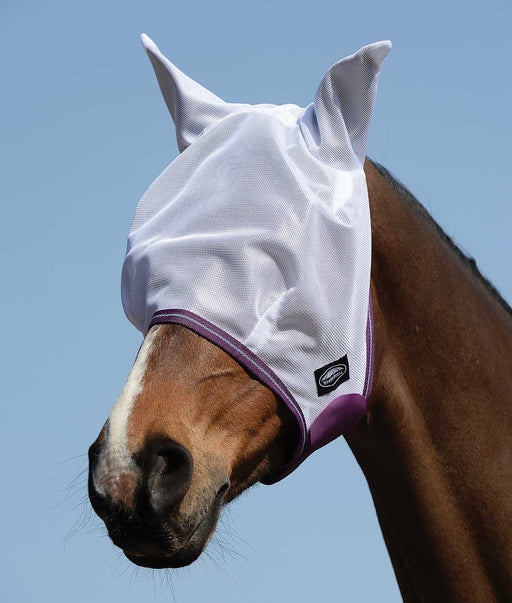 WeatherBeeta ComFITec Airflow Fly Mask, White/ Violet/ Blue - Cob  