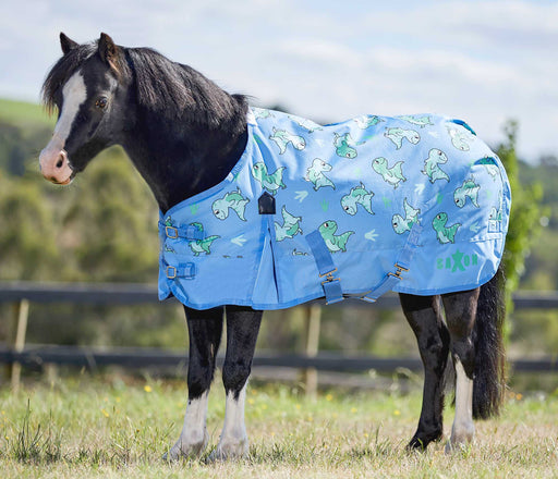 Saxon Pony 600 Denier Standard Neck Turnout Sheet - Blue  