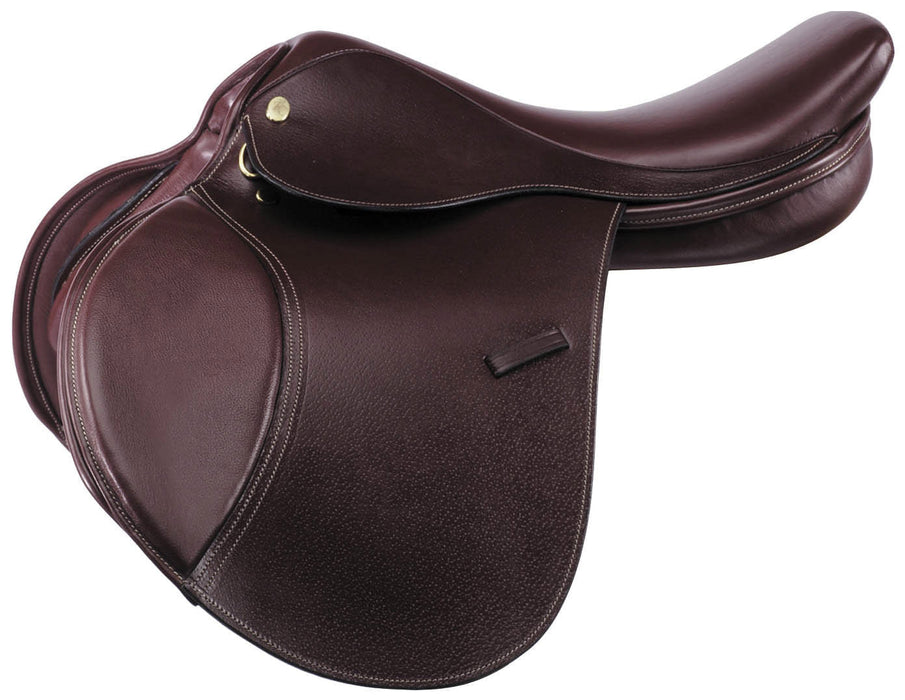 Kincade Leather Close Contact English Saddle, Brown - 16.5 in Seat Medium 