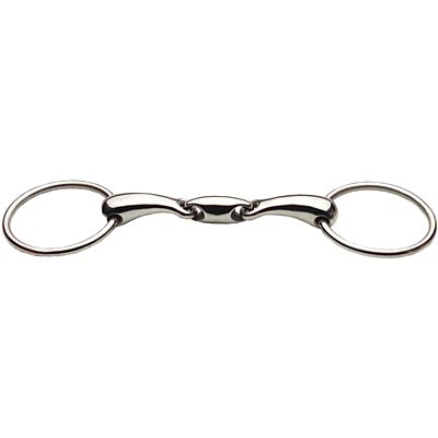 JP Korsteel Stainless Steel Oval Link Loose Ring Snaffle Bit - 5 in  