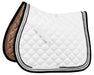 Roma All-Purpose Crescent English Saddle Pad - White/Gray/Black  