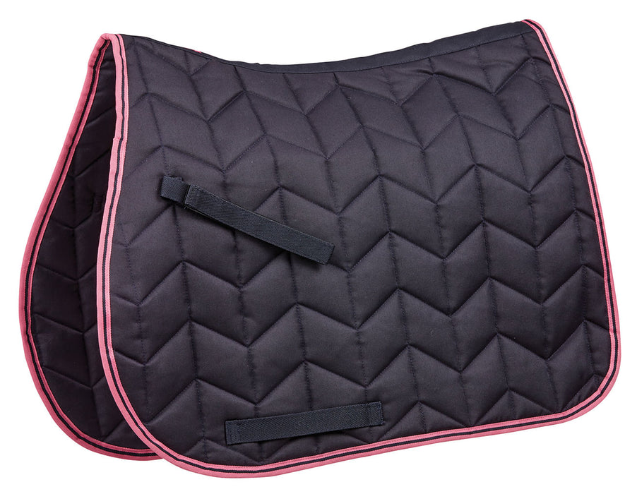 Saxon Element Quilted All Purpose Saddle Pad - Navy/Pink  