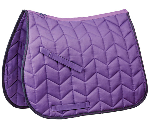 Saxon Element Quilted All Purpose Saddle Pad - Purple/Navy  