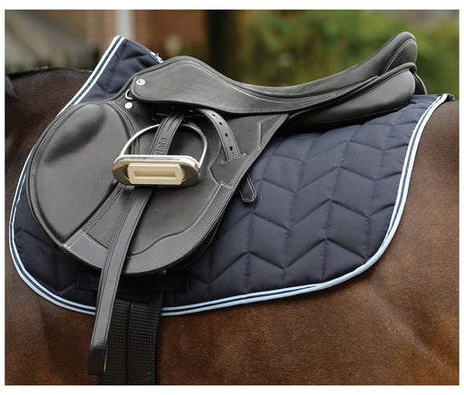 Saxon Element Quilted All Purpose Saddle Pad - Navy/Mint  