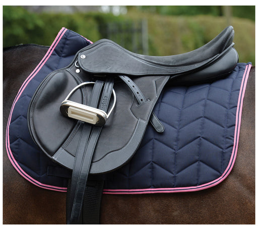 Saxon Element Quilted All Purpose Saddle Pad - Navy/Pink  