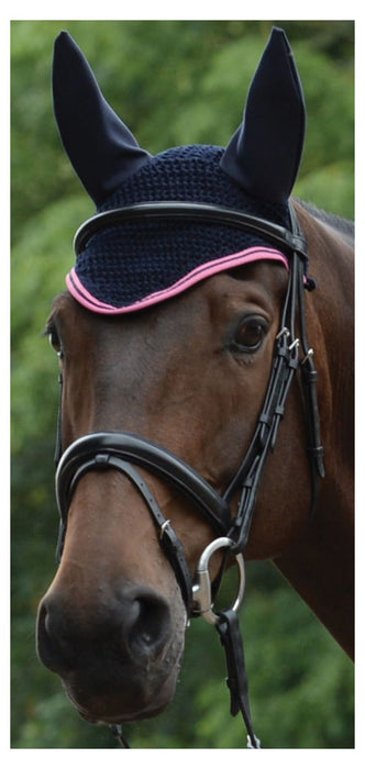 Saxon Element Fly Veil, Full - Navy/Pink  