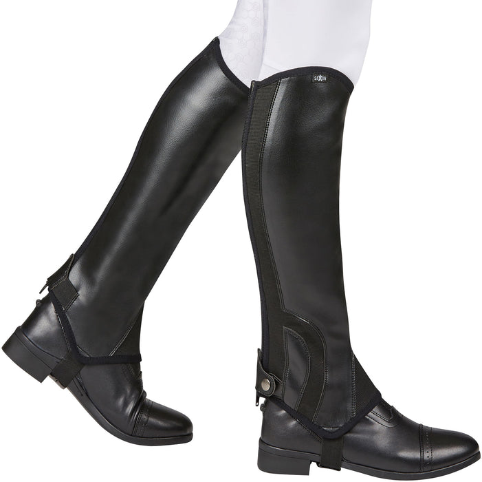 Saxon Syntovia Half Chaps, Ladies, Black - XLarge  