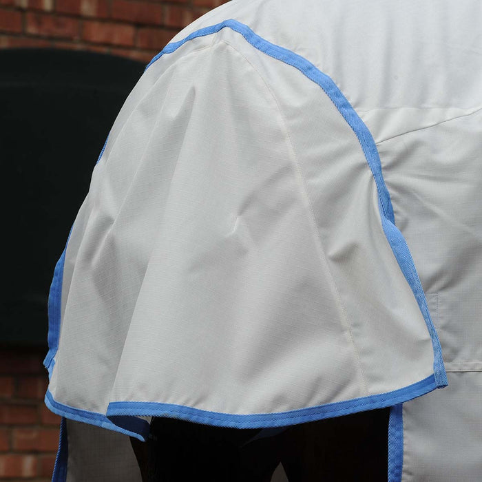 Sweet Itch Shield Combo Neck Sheet, White/Blue - Jeffers - Animal Health & Wellness > Fly & Insect Control