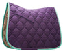 Roma Ecole Double Diamond Dressage Saddle Pad - Purple/Silver/Mint  