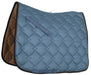 Roma Ecole Double Diamond Dressage Saddle Pad - Smoke/Navy/Silver  