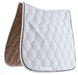 Roma Ecole Double Diamond Dressage Saddle Pad - White/Navy/Gold  