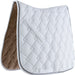 Roma Ecole Double Diamond Dressage Saddle Pad - White/Black/Silver  