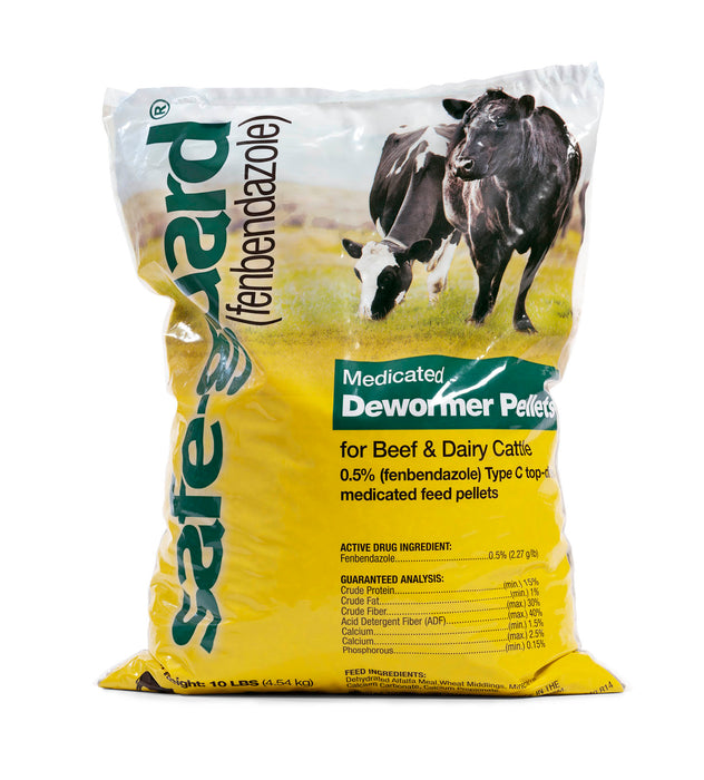 Safe-Guard Medicated Dewormer - SafeGuard Pelleted Cattle Dewormer, 10 lb  