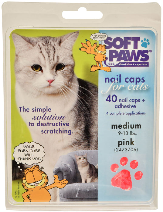 The Original Soft Paws - Nail Cap Kit for Cats - Pink Large 