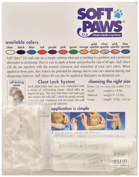 The Original Soft Paws - Nail Cap Kit for Cats - Natural Medium 