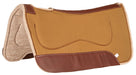 Mustang Canvas and Wool Kidney Saddle Pad - Brown  