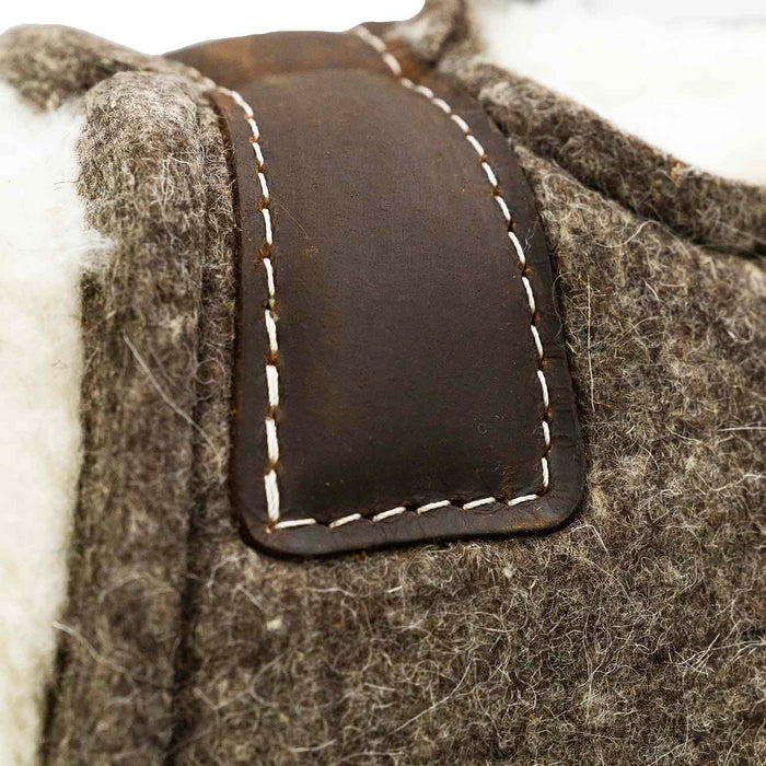 Blue Horse 100% Wool Contoured Saddle Pad with Fleece Bottom