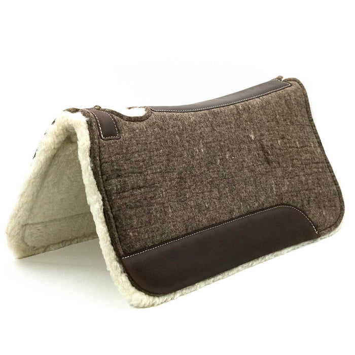 Blue Horse 100% Wool Contoured Saddle Pad with Fleece Bottom