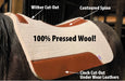 Dr. J 100% Pressed Wool Contoured Barrel Saddle Pad -   