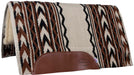 Mustang Arrowhead Fleece Bottom Saddle Pad, 36" x 34" - Brown/Cream  