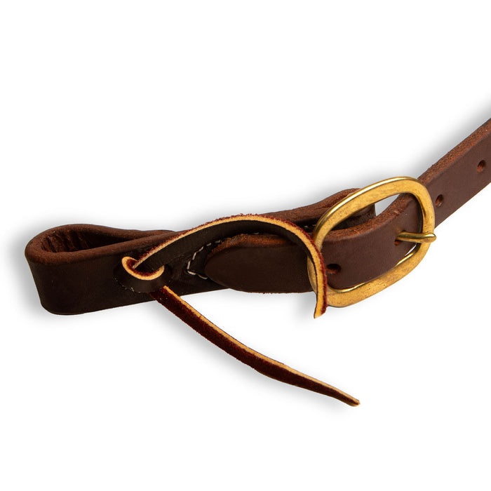 Poplar Head Premium Oiled Harness Leather 1" Wide Browband Headstall - Brown  