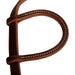 Poplar Head Saddlery Oiled Harness Leather One Ear Headstall with Easy-Change Slot Ends - Brown  