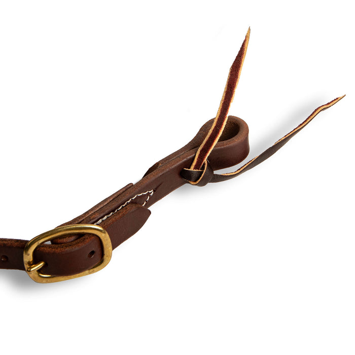 Poplar Head Premium Oiled Harness Leather 1" Wide Split Ear Headstall - Brown  