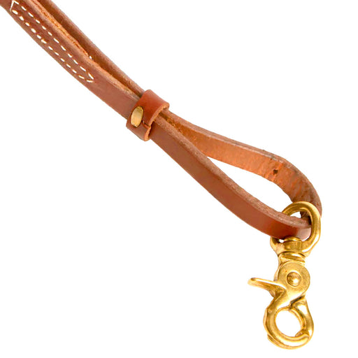 Poplar Head Premium Oiled Harness Leather Adjustable Roping Rein - 5/8"  