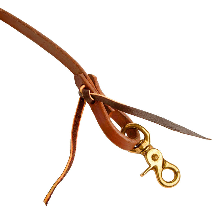 Poplar Head Premium Oiled Harness Leather Roping Rein - 5/8"  