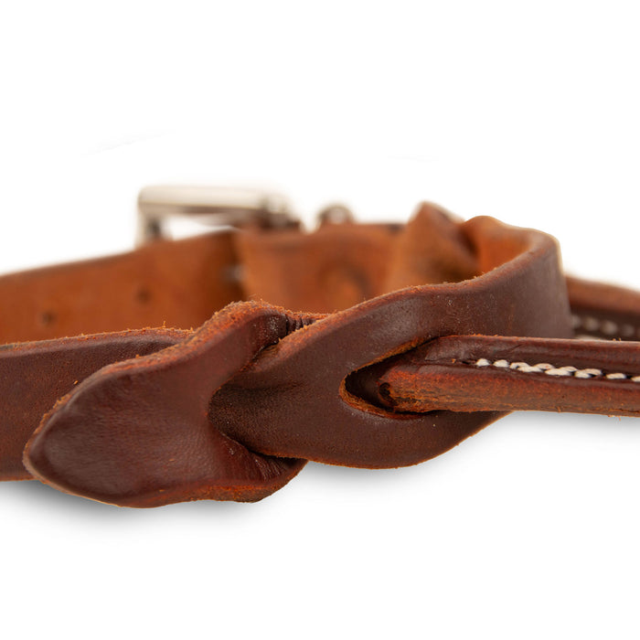 Poplar Head Premium Oiled Harness Leather Rolled Night Latch -   