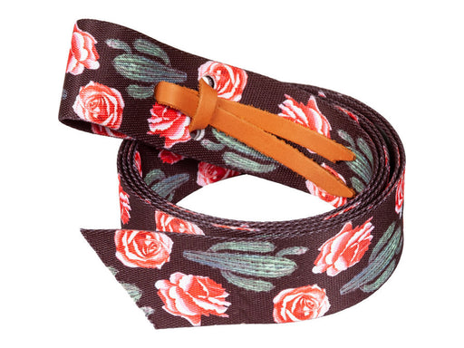 Mustang Fashion Print Nylon Tie Strap, 6' - Cactus Rose  