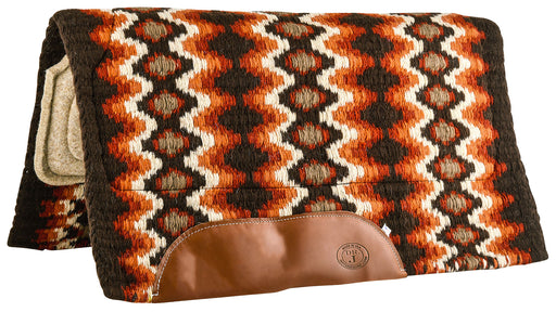 Mustang  Mohair Saddle Pad - Brown/Tan/Rust  