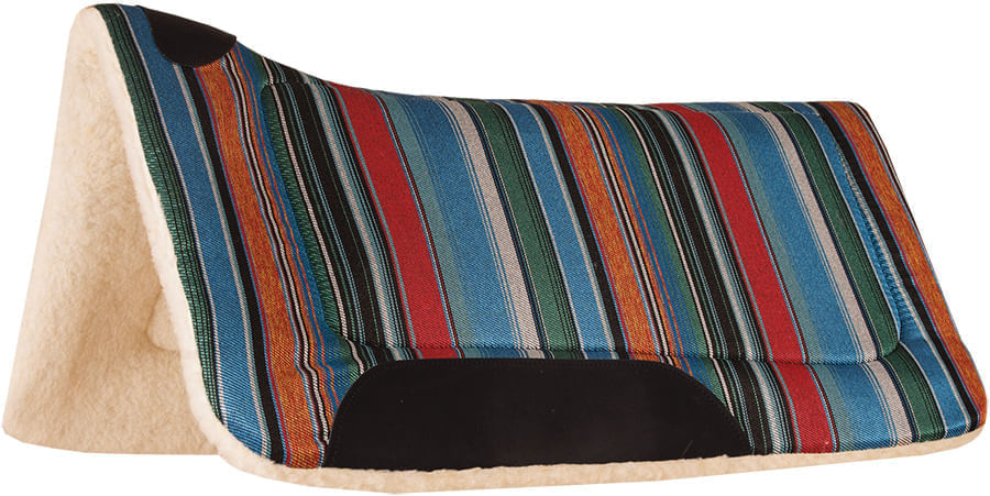 Mustang Sierra Herculon Contoured Saddle Pad, 32" x 32" - Serape  