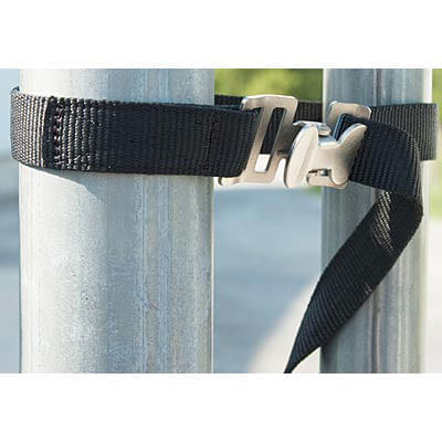 Black Poly Gate Strap, 4' L -   