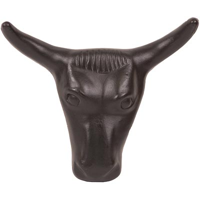 Mustang Junior Steer Head, 11.5" Horn Span - Black  