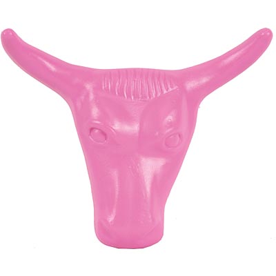 Mustang Junior Steer Head, 11.5" Horn Span - Pink  