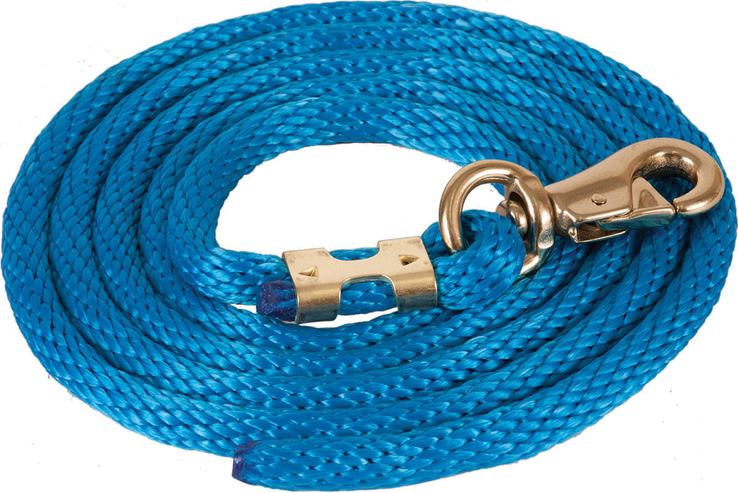 Mustang Solid Poly Lead Rope, Bull Snap - Blue  