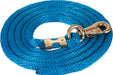 Mustang Solid Poly Lead Rope, Bull Snap - Blue  