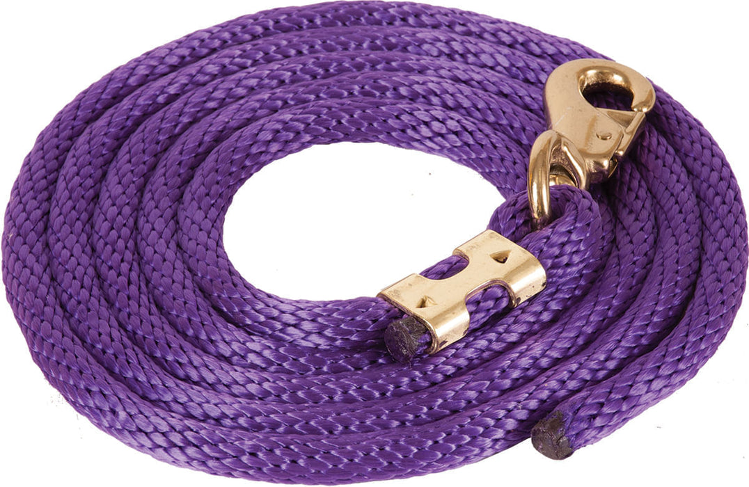 Mustang Solid Poly Lead Rope, Bull Snap - Purple  