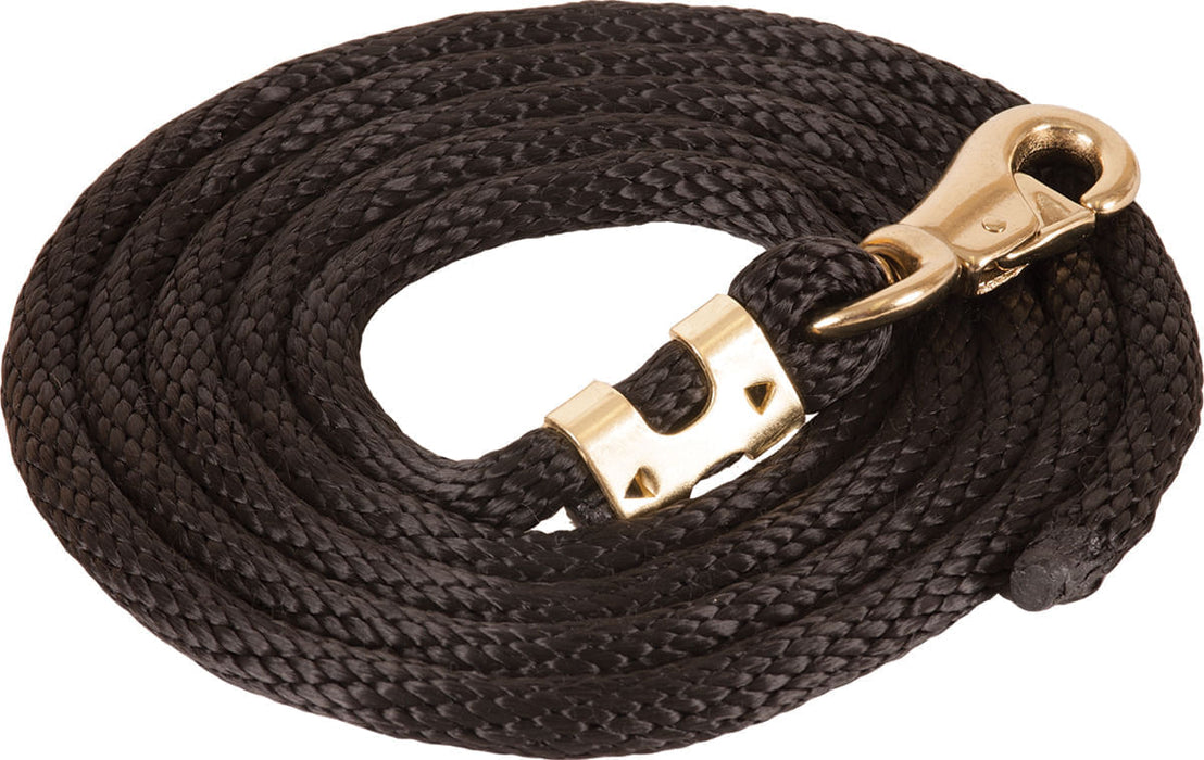 Mustang Solid Poly Lead Rope, Bull Snap - Black  