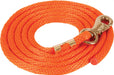 Mustang Solid Poly Lead Rope, Bull Snap - Orange  